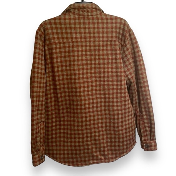 Vintage 1946 Red & Khaki‎ Plaid Rugged Shirt with Quilted Lining - Picture 3 of 6
